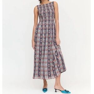 Hill House Cosima Nap Dress- Navy Emma Stripe